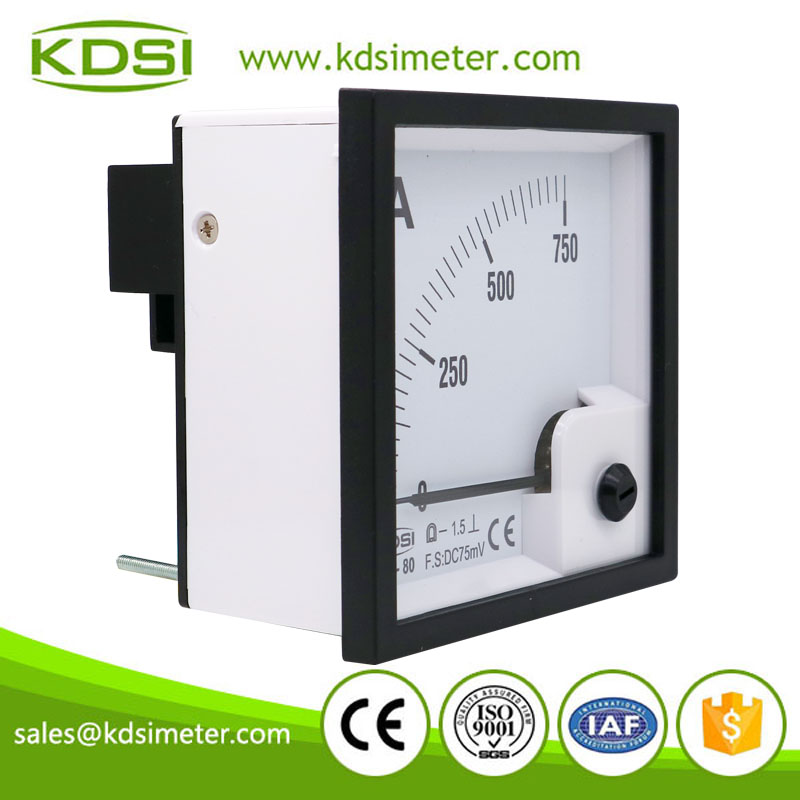 Portable precise BE-80 DC75mV 750A dc analog panel mount ammeter