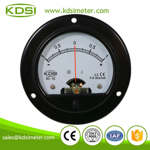 High quality BO-65 DC+-1mA dc analog round panel mount ammeter