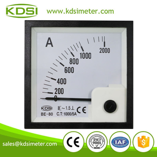 KDSI electronic apparatus BE-80 AC1000/5A ac analog amp current panel meter