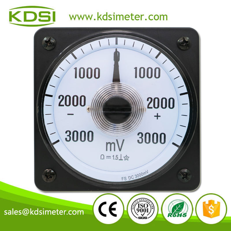 Easy Installation LS-80 DC+-3000mV Wide Angle Analog DC Panel Mount Voltmeter