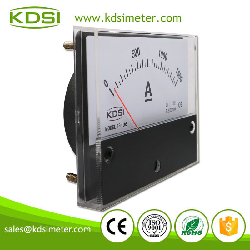 Safe To Operate BP-100S DC1mA 1500A DC Amp Panel Mount Analog Ammeter