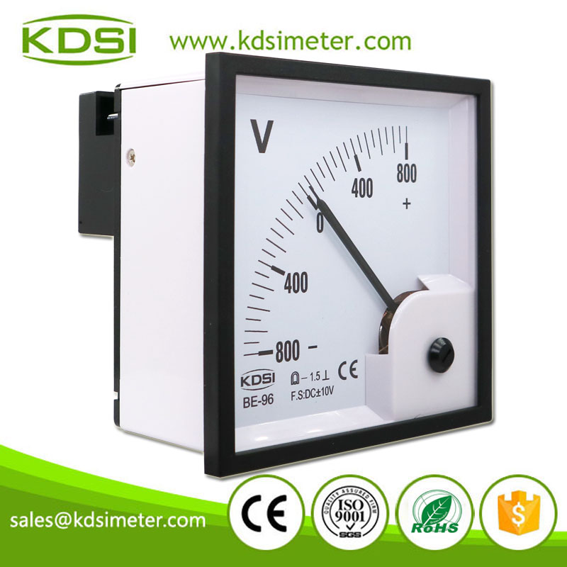 Easy Installation BE-96 DC+-10V +-800V Analog DC Panel Voltage Meter