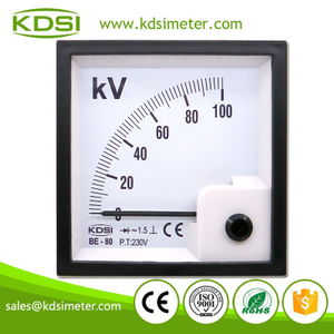 Square Type BE-80 AC100kV/230V Rectifier Analog AC Panel Voltage Meter