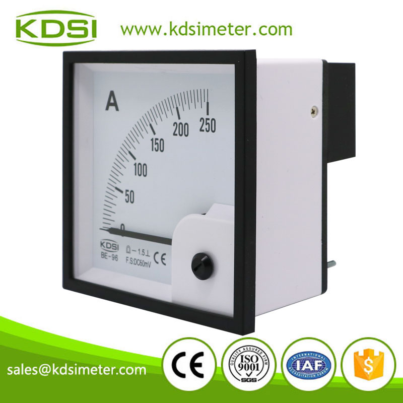 Portable precise BE-96 DC60mV 250A dc panel analog ammeter