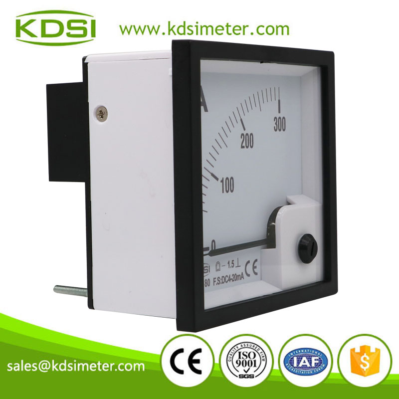 Factory direct sales BE-80 DC4-20mA 300A analog dc panel ampere current meter