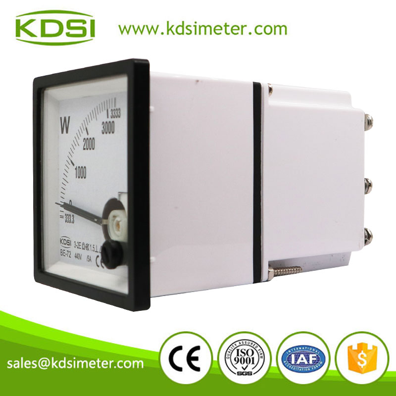 High quality BE-72 3P3W -333.3- 3333W 440V 5A analog watt panel meter