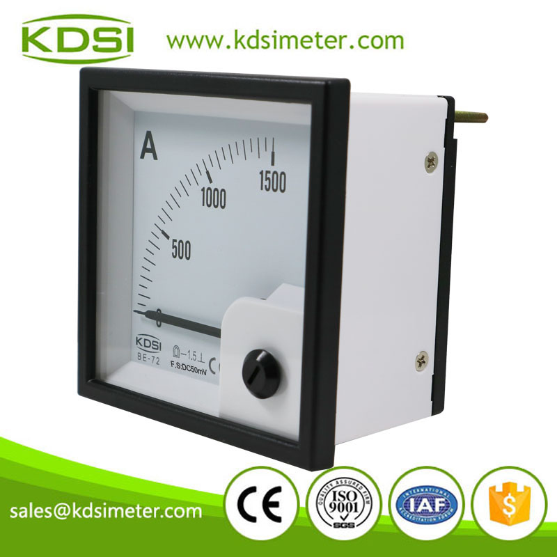 KDSI Electronic Apparatus BE-72 DC50mV 1500A Analog DC Panel Volt Ampere Indicator