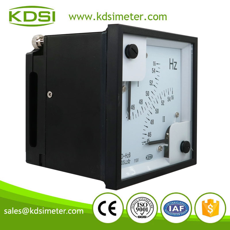 Hot Selling Good Quality F96D-HzB 45-55Hz 110V Analog Double Pointer-type Frequency Meter