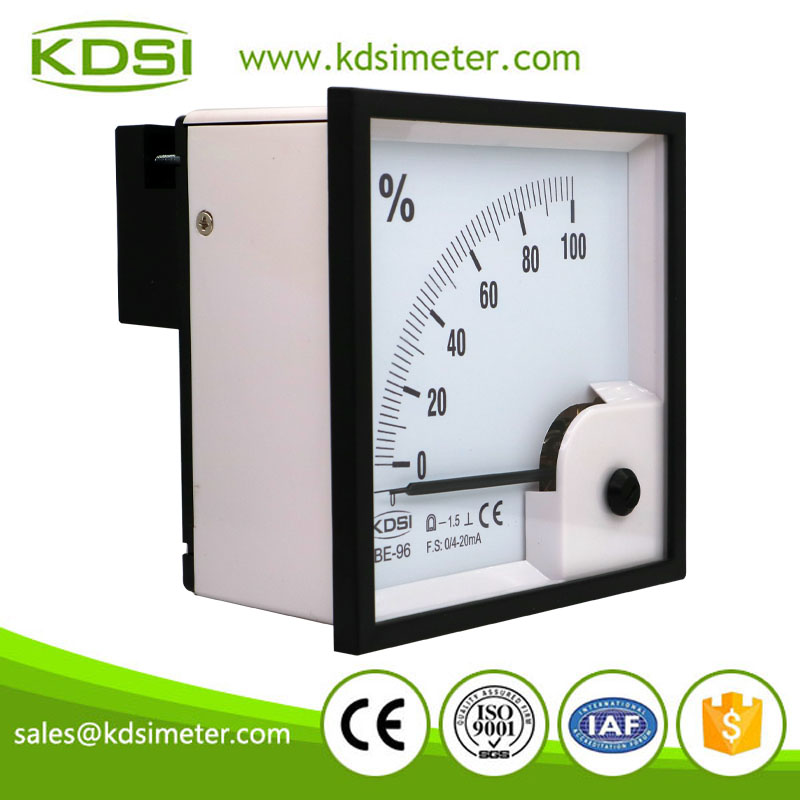 China Supplier BE-96 DC4-20mA 100% Analog Panel DC Amp Load meter percent meter
