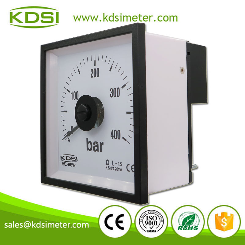 Easy Installation BE-96W DC4-20mA 400bar Wide Angle Analog DC Current Pressure Panel Meter