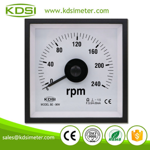 High Quality BE-96W DC4-20mA 240rpm Wide Angle Analog DC Amp Panel RPM Meter