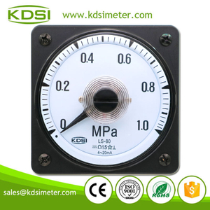 Easy Operation LS-80 DC4-20mA 1MPa Wide Angle Analog DC Amp Pressure Panel Meter