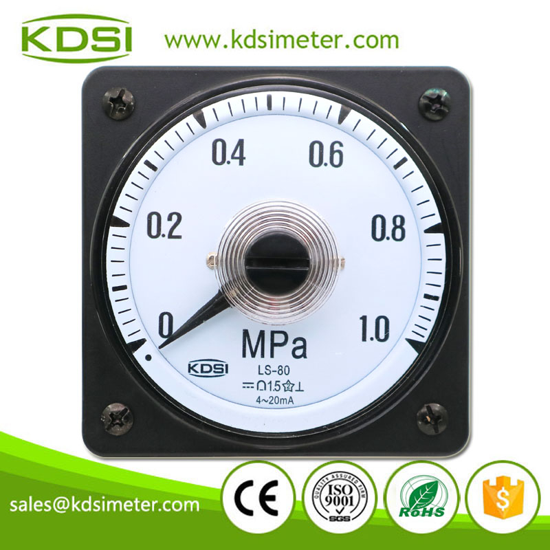Easy Operation LS-80 DC4-20mA 1MPa Wide Angle Analog DC Amp Pressure Panel Meter