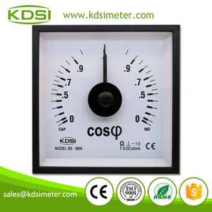 Classical BE-96W DC+-5mA COS Wide Angle Analog DC Amp Panel Power Factor Meter