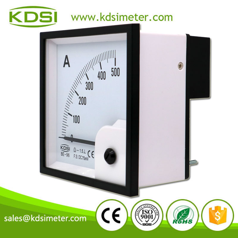 Hot Selling Good Quality BE-96 DC75mV 500A Analog DC Panel Mount Ammeter