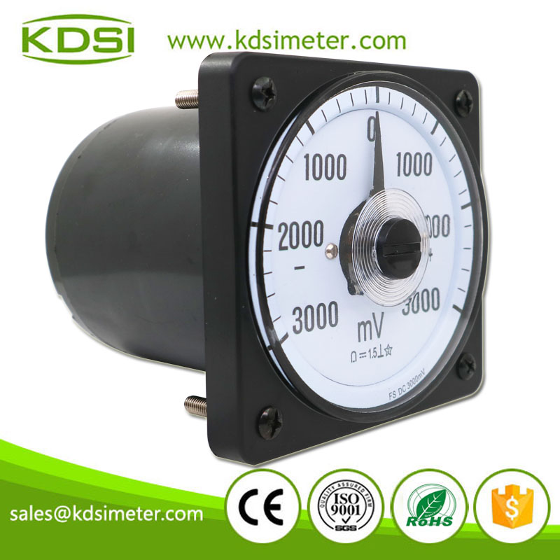Easy Installation LS-80 DC+-3000mV Wide Angle Analog DC Panel Mount Voltmeter