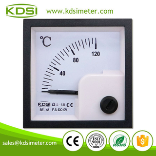 Square Type BE-48 DC10V 120C Analog DC Volt Panel Temperature meter