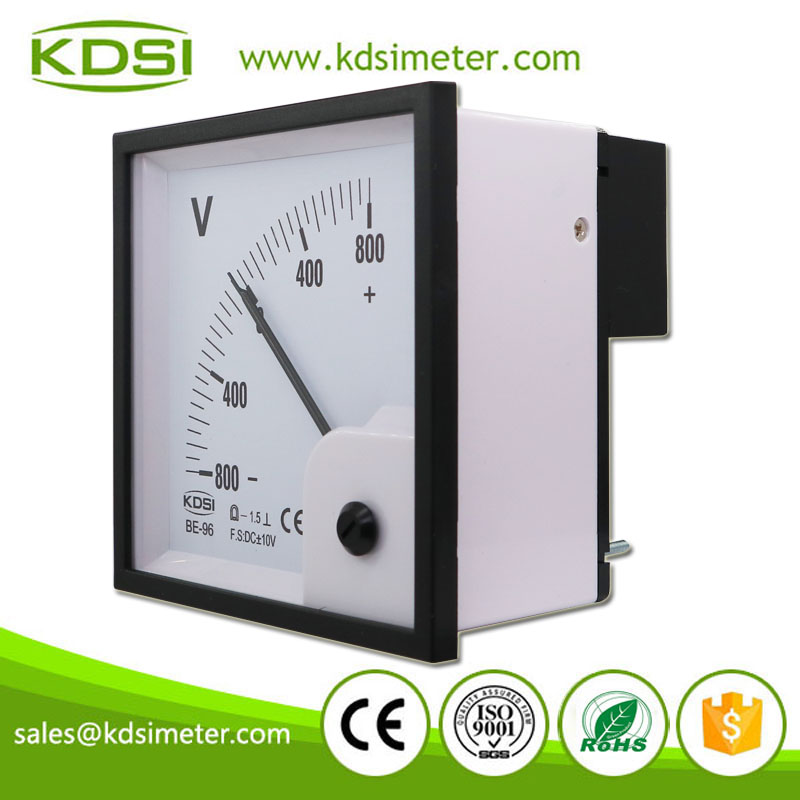 Easy Installation BE-96 DC+-10V +-800V Analog DC Panel Voltage Meter