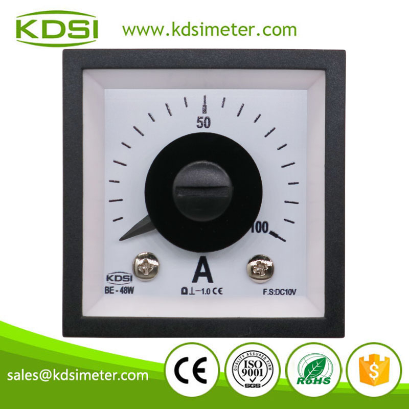 High Quality BE-48W DC10V 100A Wide Angle DC Analog Volt Panel Ampere Indicator