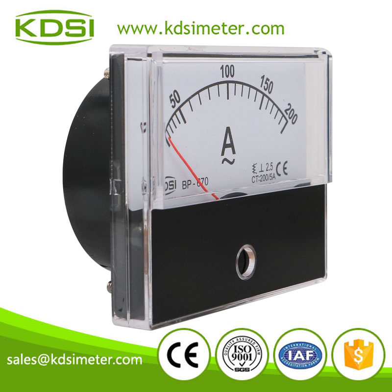 High quality professional BP-670 AC200/5A analog ac amp panel meter