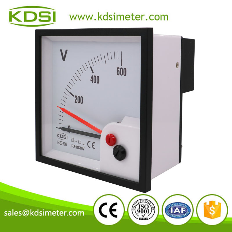 Factory direct sales BE-96 DC10V 600V with red pointer dc analog voltage panel mount voltmeter