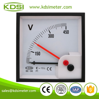 Safe to operate BE-96 AC450V with red pointer analog ac panel mount voltmeter