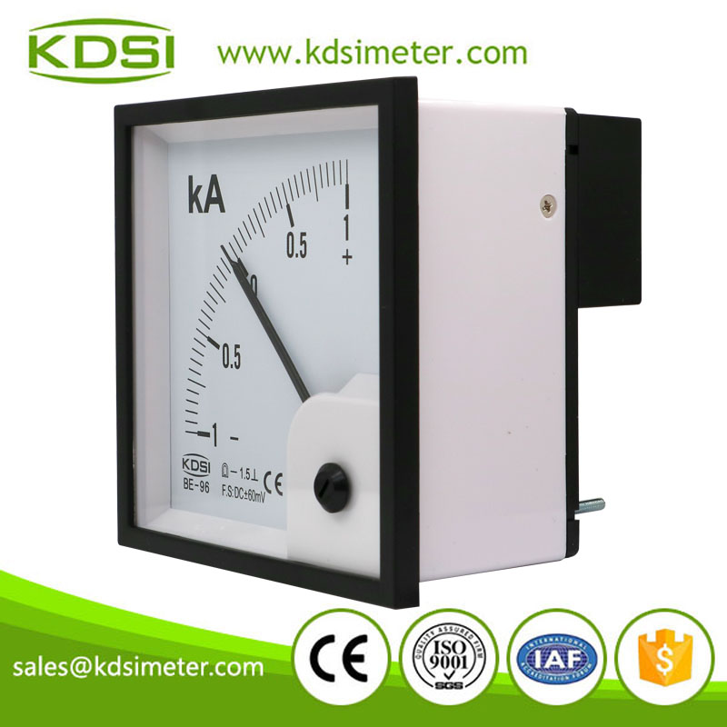 China Supplier BE-96 DC+-60mV +-1kA dc analog panel volt ampere meter