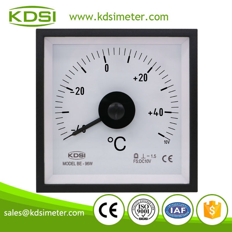 Classical BE-96W DC10V -40-50 degree analog panel volt temperature indicator