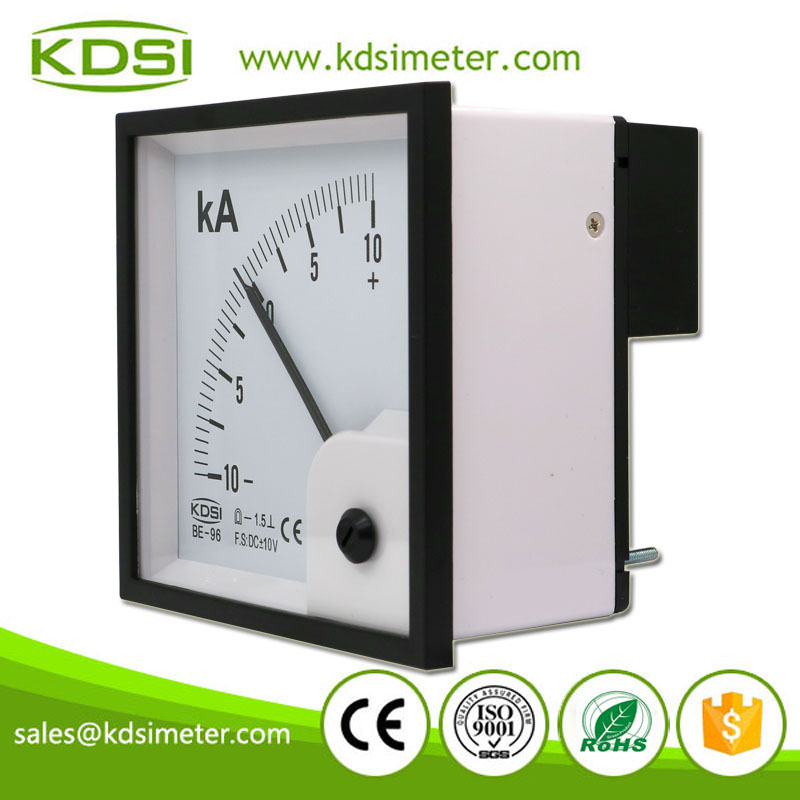 Durable In Use BE-96 DC+-10V +-10kA Analog DC Panel Mount Ammeter