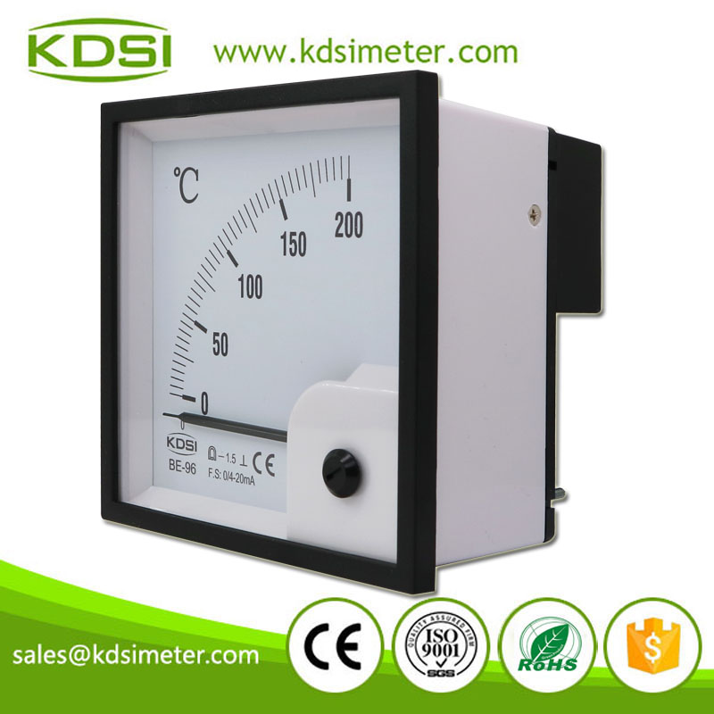 Multi-Purpose BE-96 DC4-20mA 200C Analog DC Amp Panel Temperature Meter