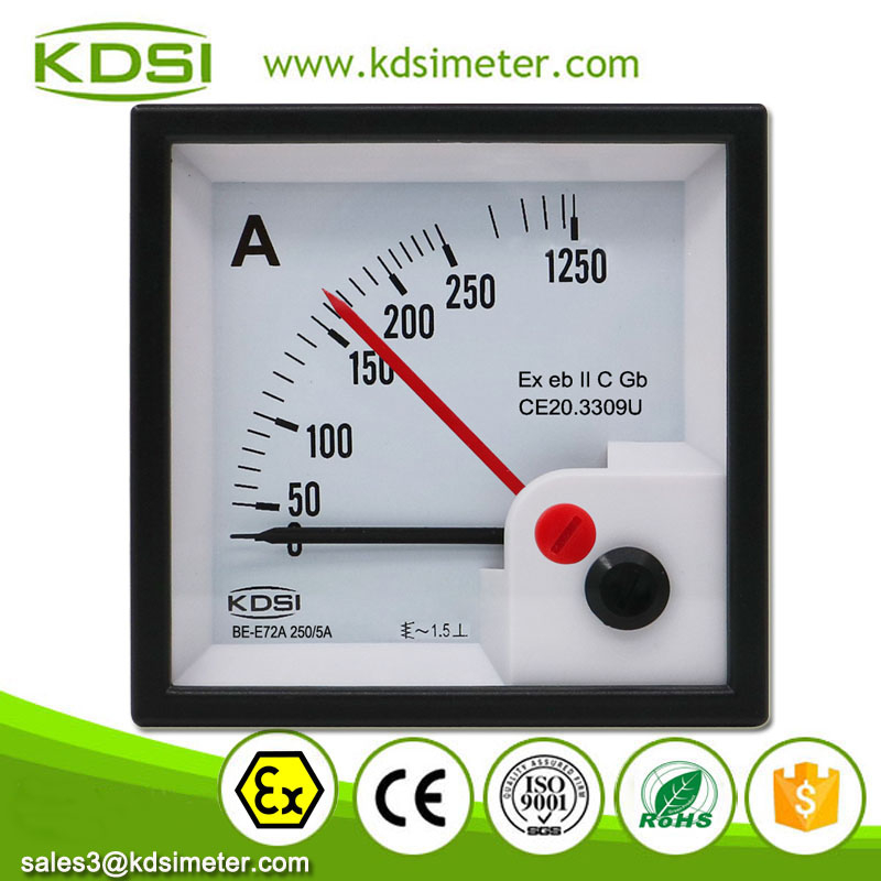 Easy Operation BE-E72A AC250/5A 5times Double Pointers AC Analog Panel Special Meter For Explosion-proof Cabinets