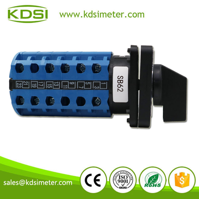 Easy Installation DW26-20/6+SB62 48x60mm Rotary Selector Cam Switches