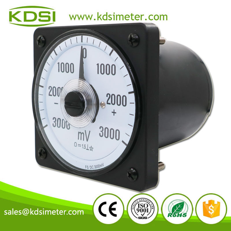 Easy Installation LS-80 DC+-3000mV Wide Angle Analog DC Panel Mount Voltmeter