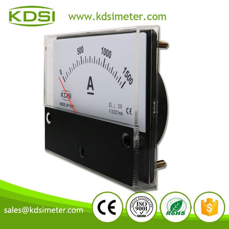 Safe To Operate BP-100S DC1mA 1500A DC Amp Panel Mount Analog Ammeter