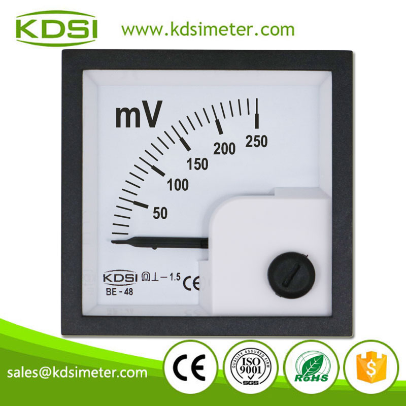 Square Type BE-48 DC250mV DC Panel Analog Millivoltmeter