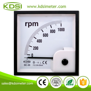 Easy Operation BE-96 DC4-20mA 1000rpm Analog Amp Panel RPM Meter