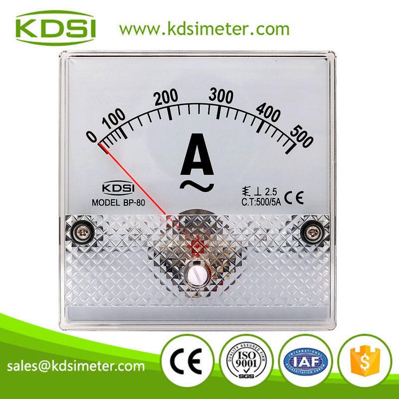 Hot Selling Good Quality BP-80 AC500/5A ac analog panel mount ammeter