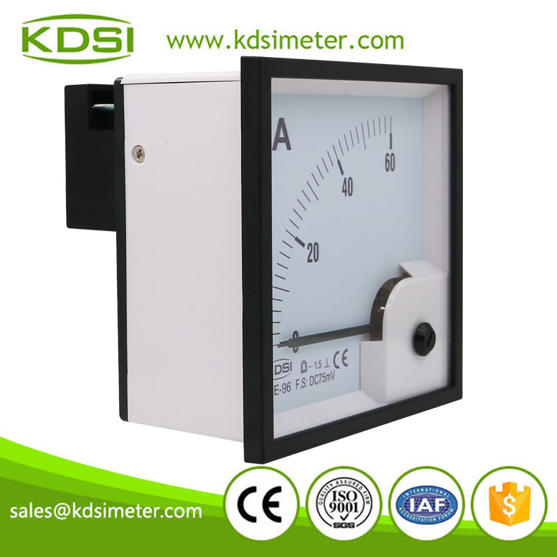 Hot Selling Good Quality BE-96 DC75mV 60A analog panel dc ampere meter for shunt