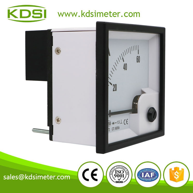 Instant flexible BE72 AC60/5A rectifier analog ac panel mount ammeter