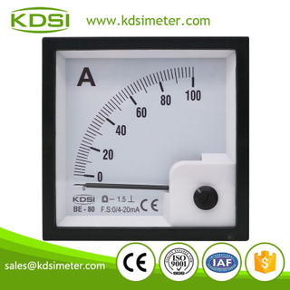 High quality BE-80 DC4-20mA 100A panel analog dc ammeter