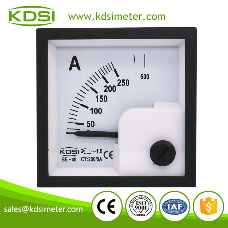 Classical BE-48 AC250/5A analog ac panel mini ammeter