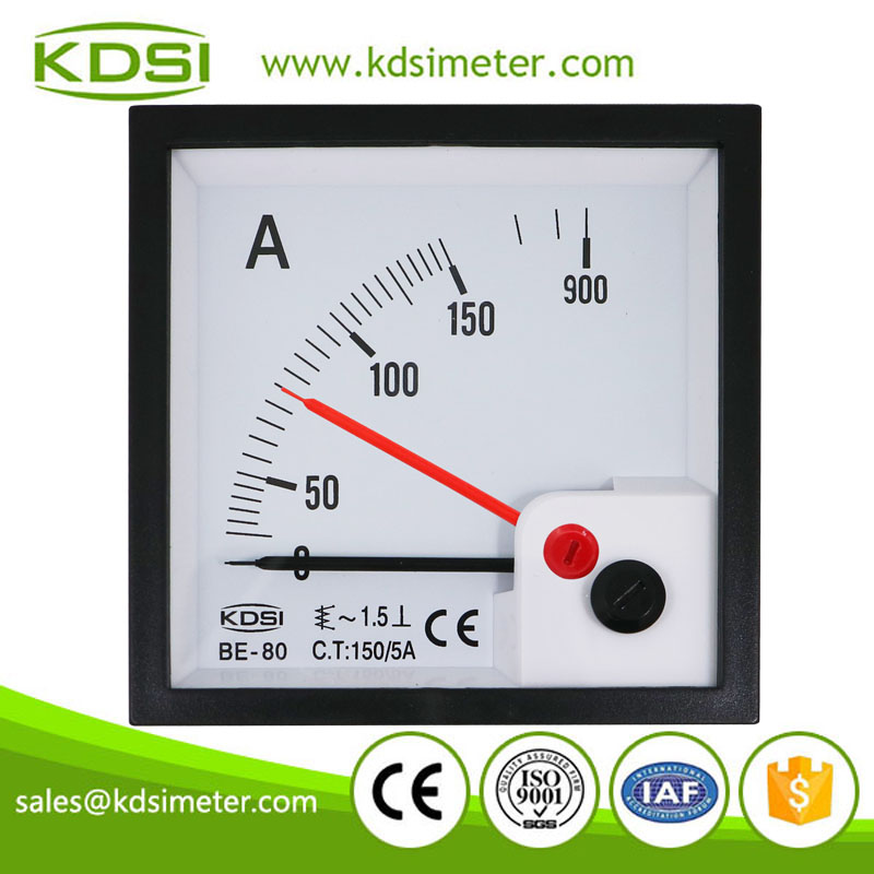 High quality BE-80 AC150/5A with red pointer ac analog panel ampere indicator