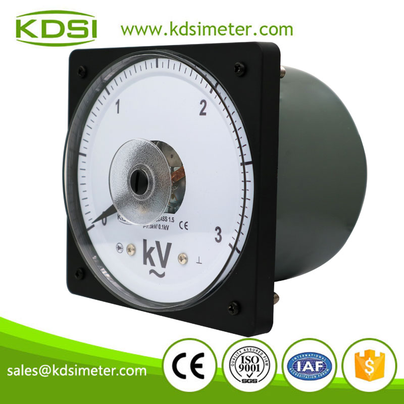 20 Years Professional Manufacturer LS-110 AC3kV 3/0.1kV Wide Angle Analog Ac Panel Mount Voltmeter