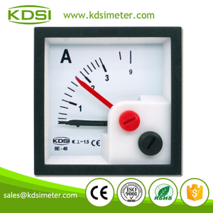 Square Type BE-48 AC3A 3times Over Load Double Pointer Analog Panel AC Ampere Indicator