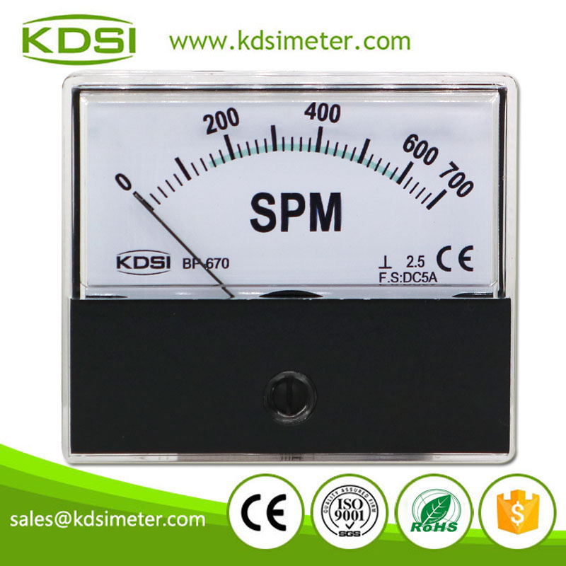 CE Approved BP-670 DC5A 700SPM DC Amp Analog SPM Panel Meter