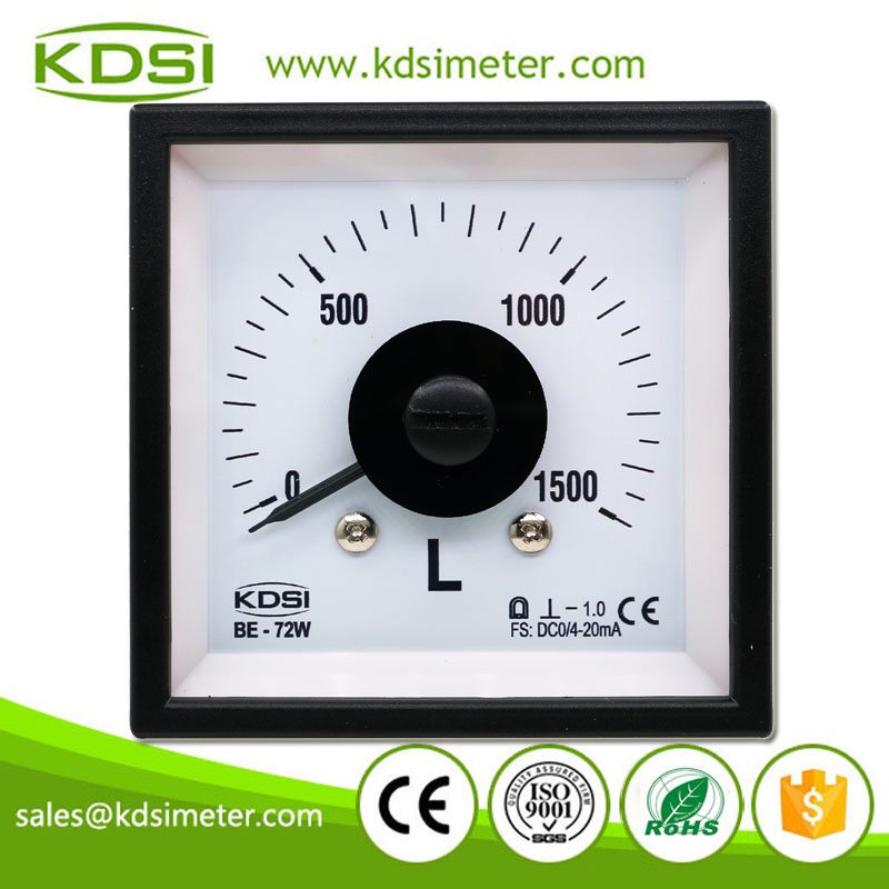 Small & High Sensitivity BE-72W DC4-20mA 1500L Wide Angle DC Amp Panel Analog Capacity Meter