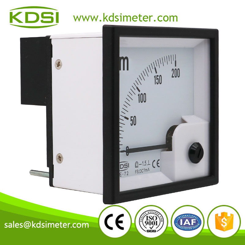 CE Certificate BE-72 DC1mA 200rpm Analog Amp RPM Panel Meter