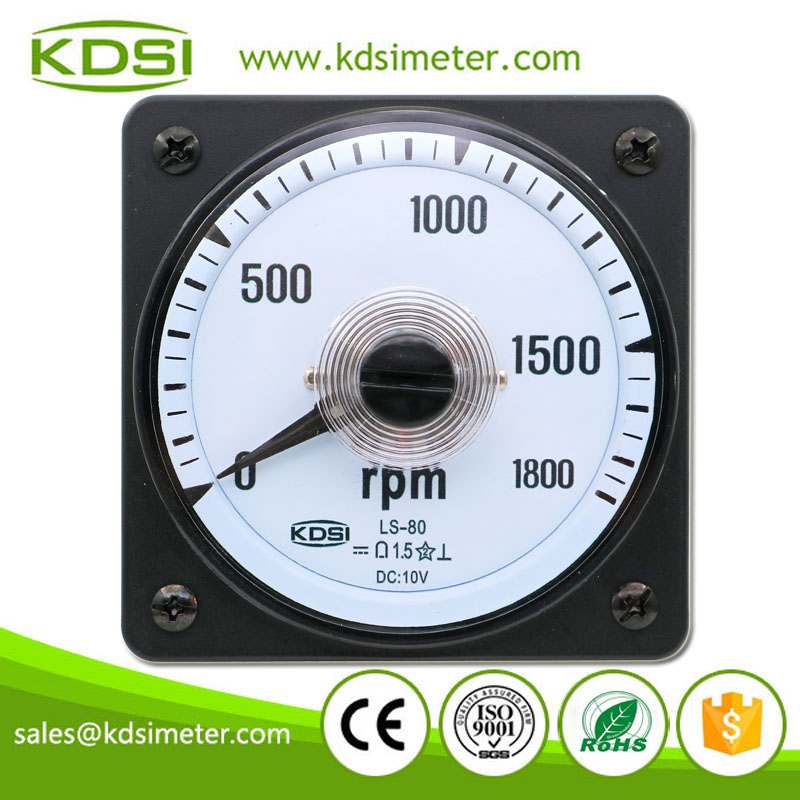 Portable Precise LS-80 DC10V 1800rpm Wide Angle Analog DC Voltage RPM Panel Meter