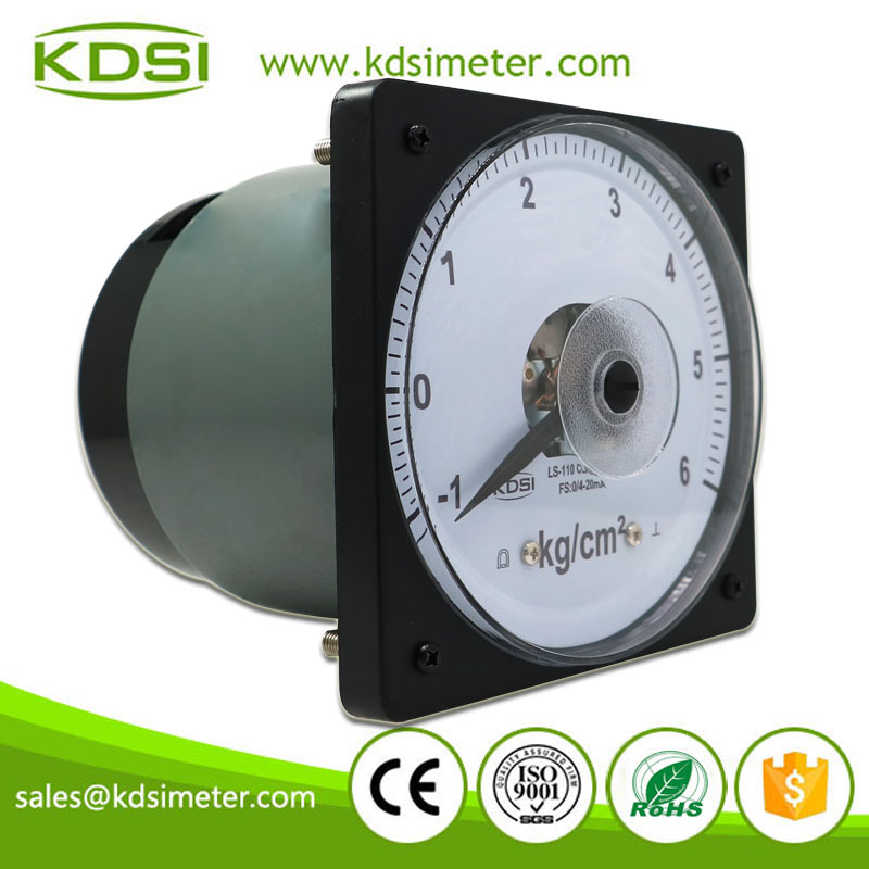 Easy Operation LS-110 DC4-20mA 6kg/cm2 Wide Angle DC Analog Amp Panel Pressure Meter