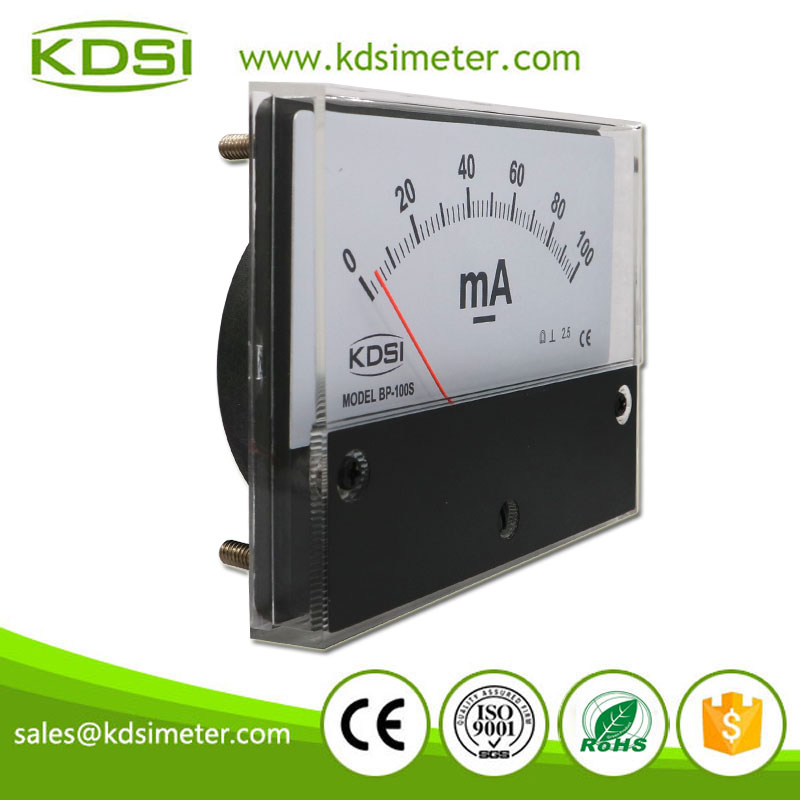 KDSI Electronic Apparatus BP-100S DC100mA DC Panel Analog Amp Meter